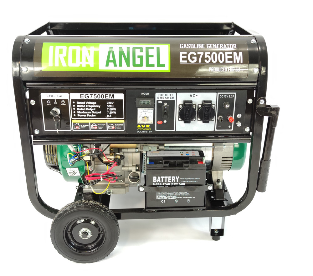 Генератор IRON ANGEL EG7500 EМ модель 2021г.